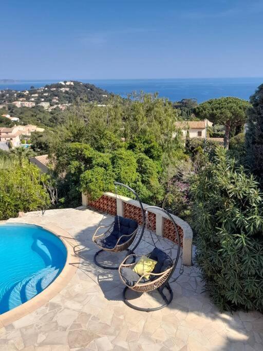 4-Star Private Villa With Heated Pool And Panoramic Sea View At Gulf De Saint Tropez Cavalaire-sur-Mer Exterior photo