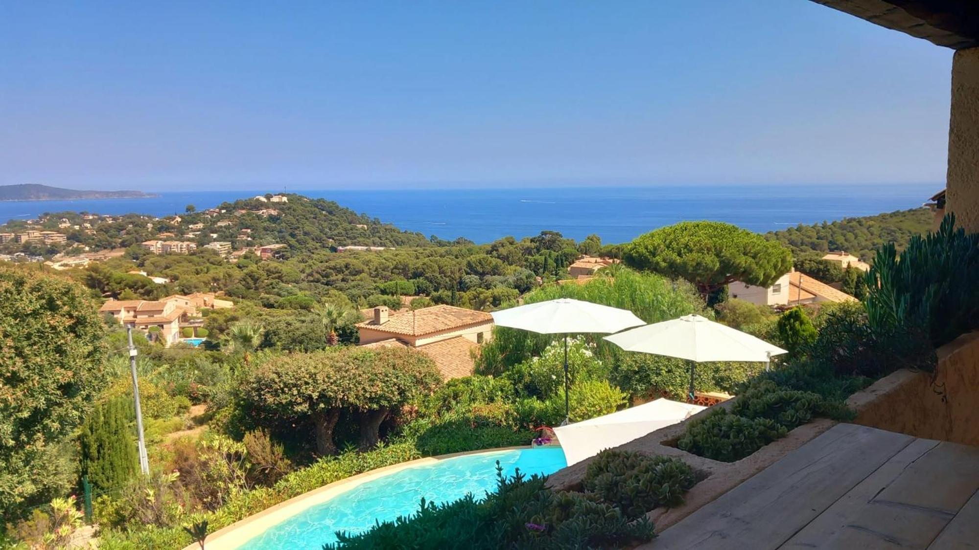4-Star Private Villa With Heated Pool And Panoramic Sea View At Gulf De Saint Tropez Cavalaire-sur-Mer Exterior photo